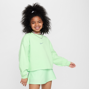 Nike Sportswear Dri-FIT-sweatshirt med rund hals til større børn (piger) - grøn grøn L