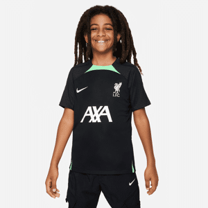 Maskinstrikket Liverpool FC Strike Nike Dri-FIT-fodboldtrøje til større børn - sort sort L