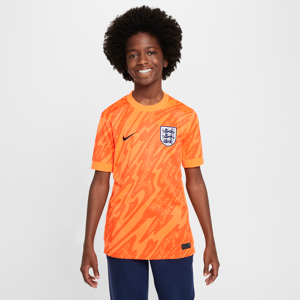 England 2024/25 Stadium Goalkeeper Nike Dri-FIT Replica-fodboldtrøje med korte ærmer til større børn (kvindehold) - Orange Orange XS