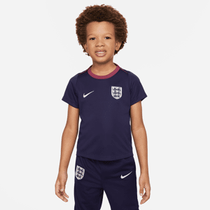England Academy Pro Nike Dri-FIT-fodboldtrøje med korte ærmer til mindre børn - lilla lilla L