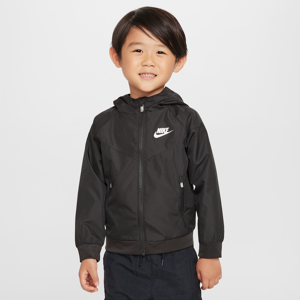 Nike Sportswear Windrunner-jakke med lynlås i fuld længde til småbørn - sort sort 3T