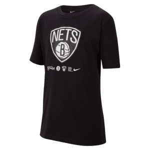 Brooklyn Nets Nike Dri-FIT NBA-T-shirt til større børn - sort sort S