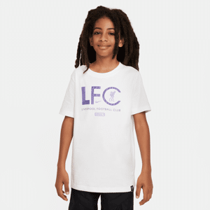 Liverpool FC Mercurial Nike Football-T-shirt til større børn - hvid hvid S