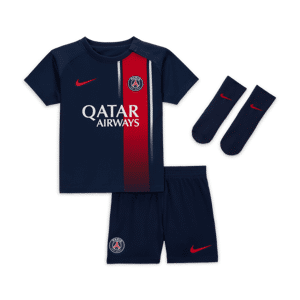 Paris Saint-Germain 2023/24 Home-Nike Dri-FIT-sæt i 3 dele til babyer og småbørn - blå blå 3-6M