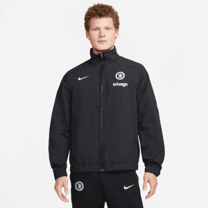 Vævet Chelsea FC Revival Third Nike Football-jakke til mænd - sort sort L