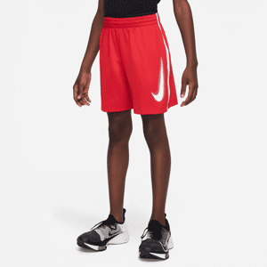Nike Multi Dri-FIT-træningsshorts med grafik til større børn (drenge) - rød rød XS