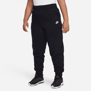 Faconsyede Nike Sportswear Club Fleece-bukser (udvidet størrelse ) med høj talje til større børn (piger) - sort sort XL+