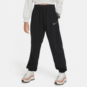 Løstsiddende Nike Sportswear Dri-FIT-joggers i fleece til større børn (piger) - sort sort XS