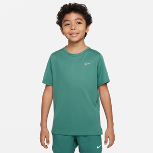 Nike Dri-FIT Miller-træningsoverdel med korte ærmer til større børn (drenge) - grøn grøn XS