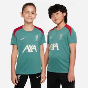 Maskinstrikket Liverpool FC Strike Third Nike Dri-FIT-fodboldoverdel med korte ærmer til større børn - grøn grøn S