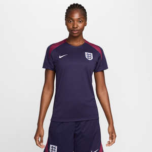 Maskinstrikket England Strike Nike Dri-FIT-fodboldtrøje med korte ærmer til kvinder - lilla lilla L (EU 44-46)