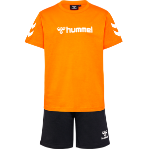 Hummel Kids' hmlNOVET Shorts Set Persimmon Orange 128, Persimmon Orange