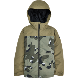 Burton Kids' Lodgepole 2L Jacket Forest Moss / Forest Moss Cookie Camo M, Forest Moss / Forest Moss Cookie Camo