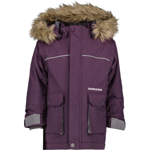 Didriksons Kids' Kure Parka 6 Plumb 140, Plumb