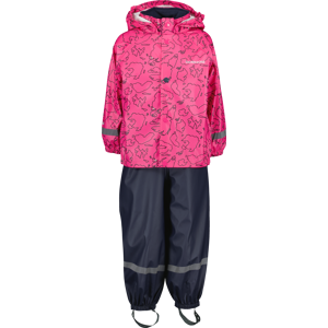 Didriksons Kids' Slaskeman Printed Set 7 Grundsund outline-Pink 130, Grundsund outline-Pink