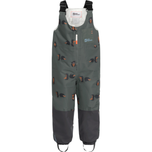 Jack Wolfskin Kids' Gleely 2-Layer Insulated Print Bib Slate Green Allover 128, Slate Green Allover