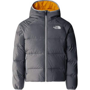 The North Face Boys' Reversible North Down Hooded Jacket TNF MEDIUM GREY HEAT M, TNF Medium Grey Heat