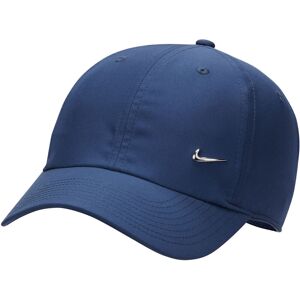 Nike Drifit Club Unstructured Metal Swoosh Kasket Unisex Halsedisser, Handsker Og Huer Blå Sm