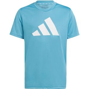 Adidas Train Essentials Aeroready Logo Regularfit Tshirt Unisex Tøj Blå 140