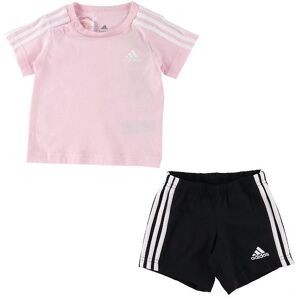 Adidas Performance Sæt - T-Shirt/shorts - Coral Pink/sort - Adidas Performance - 68 - T-Shirt