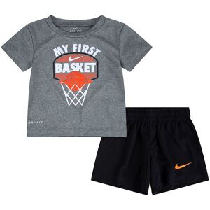 Nike Shortssæt - T-Shirt/shorts - My First Basket - Sort/grå - Nike - 2 År (92) - T-Shirt