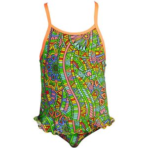 Funkita Badedragt - Uv50+ - Belted Frill - Minty Mixer - Funkita - 2 År (92) - Badetøj