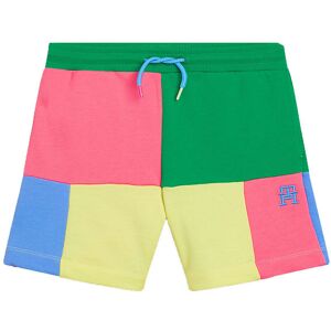 Tommy Hilfiger Sweatshorts - U Colorblock Monogram - Grøn/gul/pi - Tommy Hilfiger - 8 År (128) - Shorts