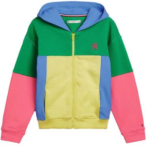 Tommy Hilfiger Cardigan - U Colorblock Monogram - Grøn/gul/pink/ - Tommy Hilfiger - 8 År (128) - Cardigan