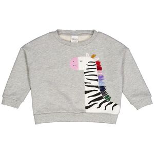 Freds World Sweatshirt - Zebra - Pale Greymarl - Freds World - 4 År (104) - Sweatshirt