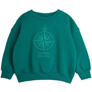 Mini Rodini Sweatshirt - Compass Emb - Grøn - Mini Rodini - 4-5 År (104-110) - Sweatshirt