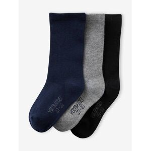 VERTBAUDET Pack de 3 pares de calcetines sin costuras para niño azul marino