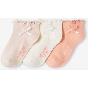 VERTBAUDET Pack de 3 pares de calcetines para niña nude