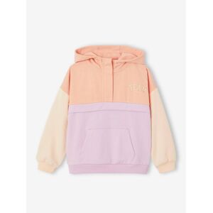 VERTBAUDET Sudadera con capucha deportiva colorblock para niña lila