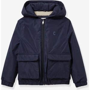 Chaqueta cortaviento con forro sherpa CYRILLUS azul marino