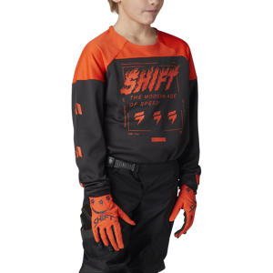 Shift Camiseta de Cross  Whit3 Label Flame Niño Negro-Naranja