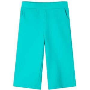 vidaXL Pantalón infantil con perneras anchas verde menta 92