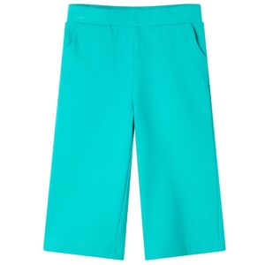 vidaXL Pantalón infantil con perneras anchas verde menta 116