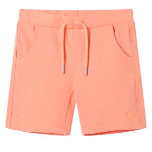 vidaXL Pantalón corto infantil con cordón naranja neón 104