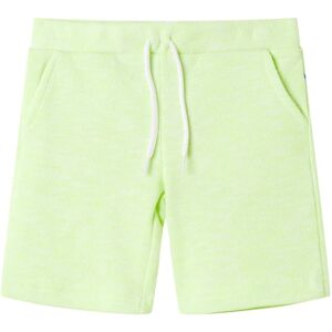 vidaXL Pantalón corto infantil con cordón amarillo neón 116