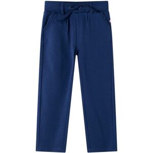 vidaXL Pantalones infantiles con cordón azul marino 140