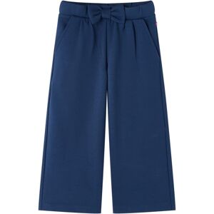 vidaXL Pantalón infantil con perneras anchas azul marino 104