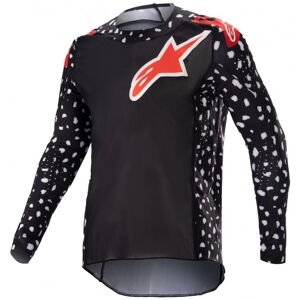 Camiseta Alpinestars Infantil Racer Norte Negro Neon Rojo  3770523-1397