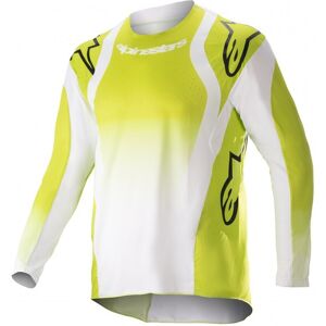 Camiseta Alpinestars Infantil Racer Push Amarillo Fluor Blanco  3770823-552