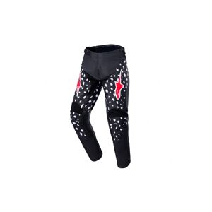 Pantalón Alpinestars Infantil Racer Negro Neon Rojo  3740523-1397