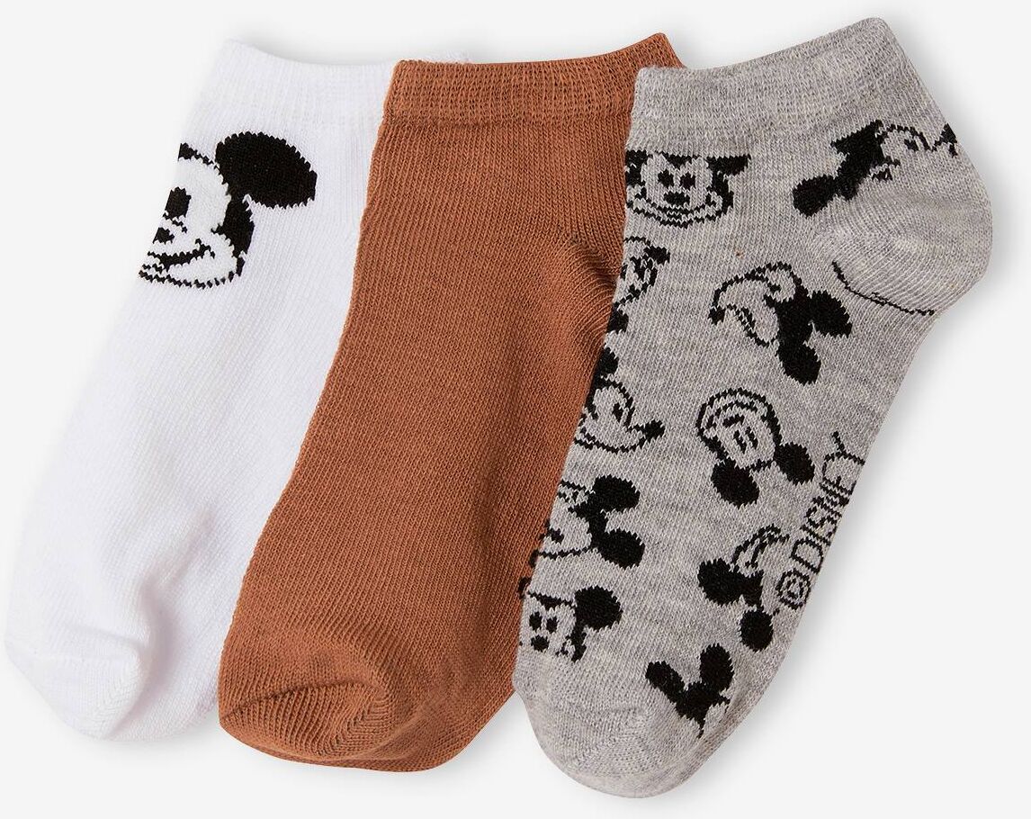 Pack Disney® Mickey de 3 pares de calcetines cortos mostaza