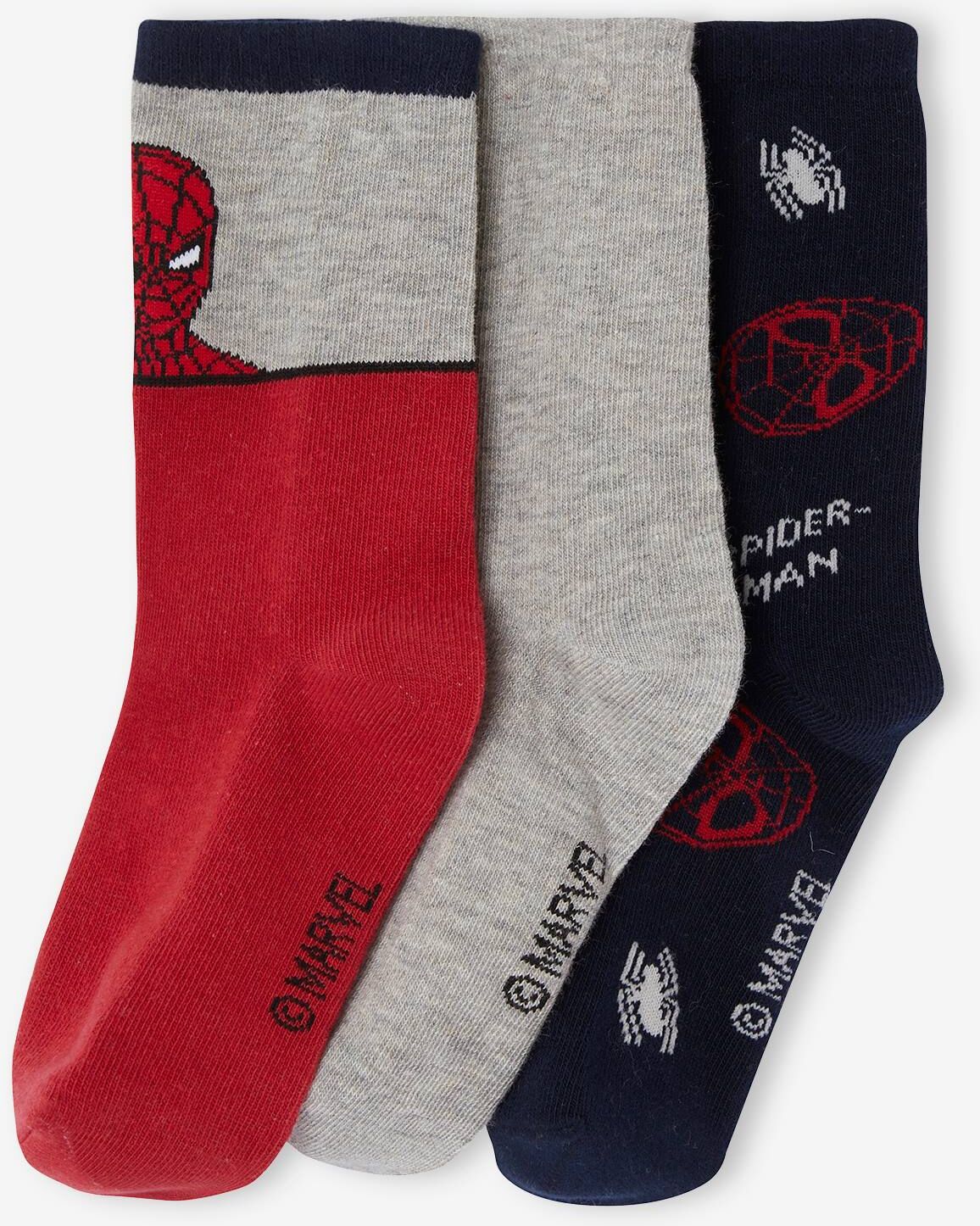 SPIDERMAN Pack de 3 pares de calcetines de Marvel® Spider-Man para niño rojo