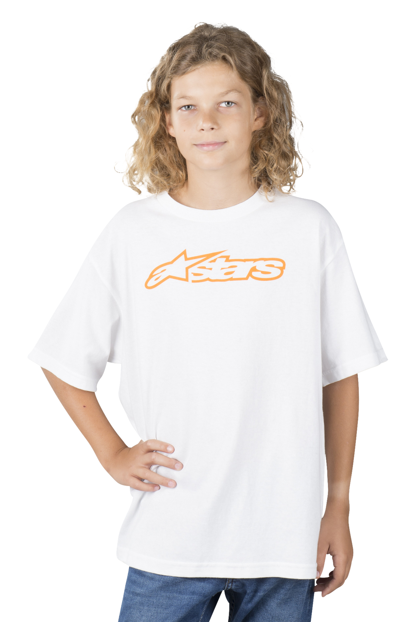 Alpinestars Camiseta  Blaze Niño Blanco-Naranja