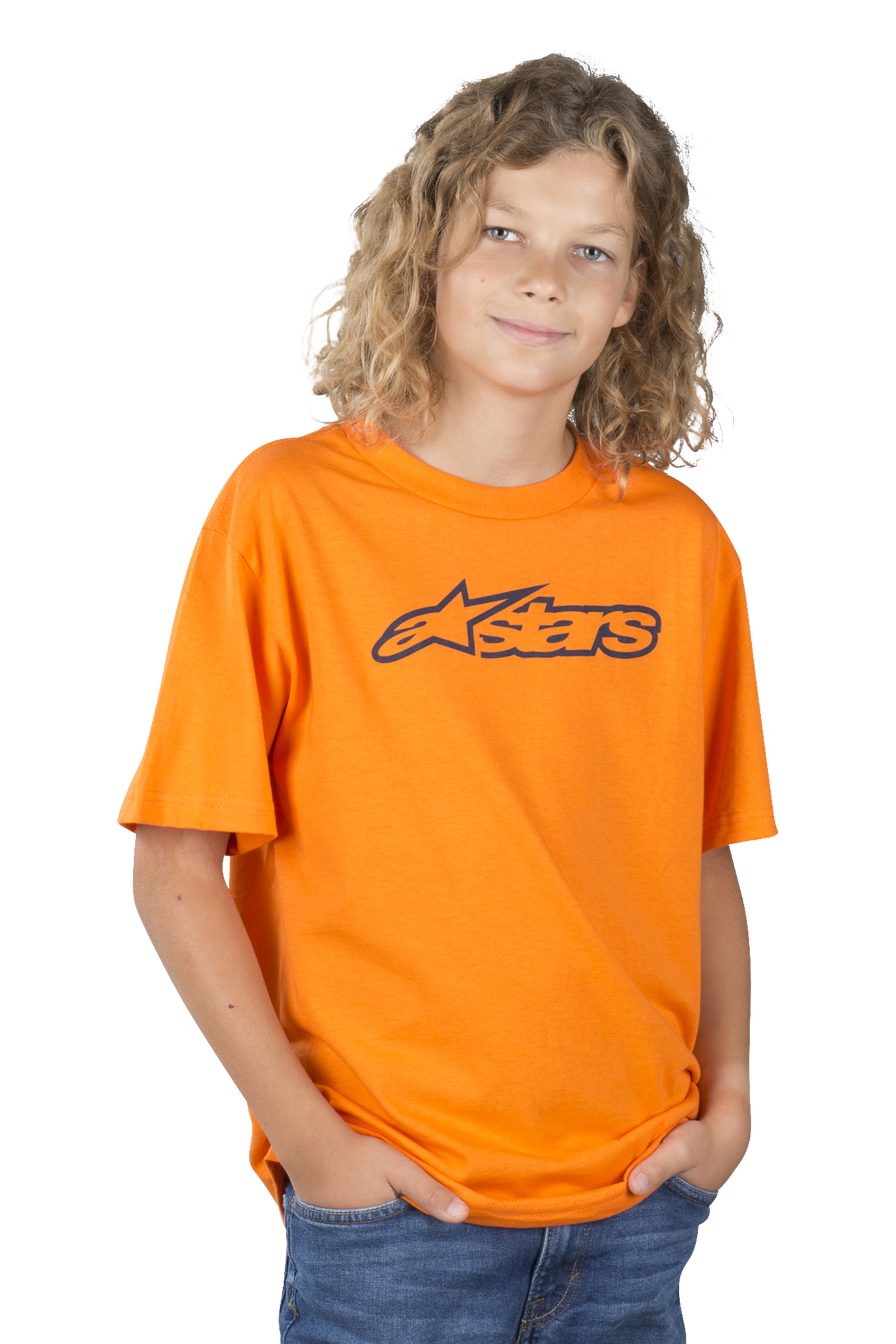 Alpinestars Camiseta  Blaze Niño Naranja-Azul Marino