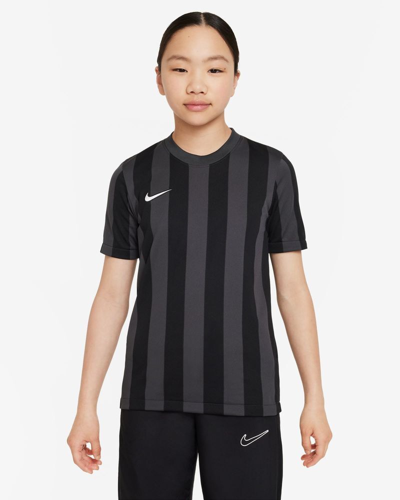 Camiseta Nike Striped Division IV Gris y Negro para Niño - CW3819-060