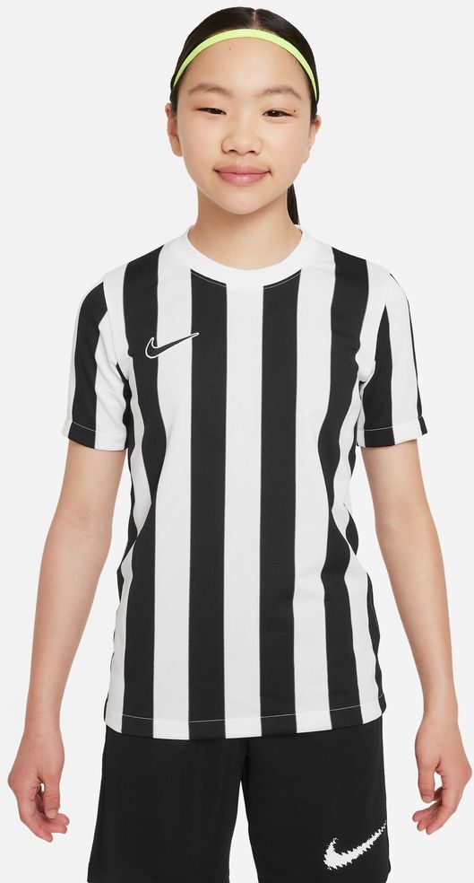 Camiseta Nike Striped Division IV Blanco y Negro para Niño - CW3819-100